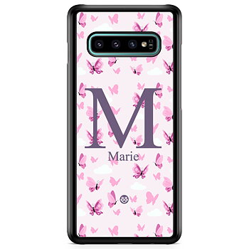 Samsung Galaxy S10 Skal Custom - AWAKEN - Butterfly Pink