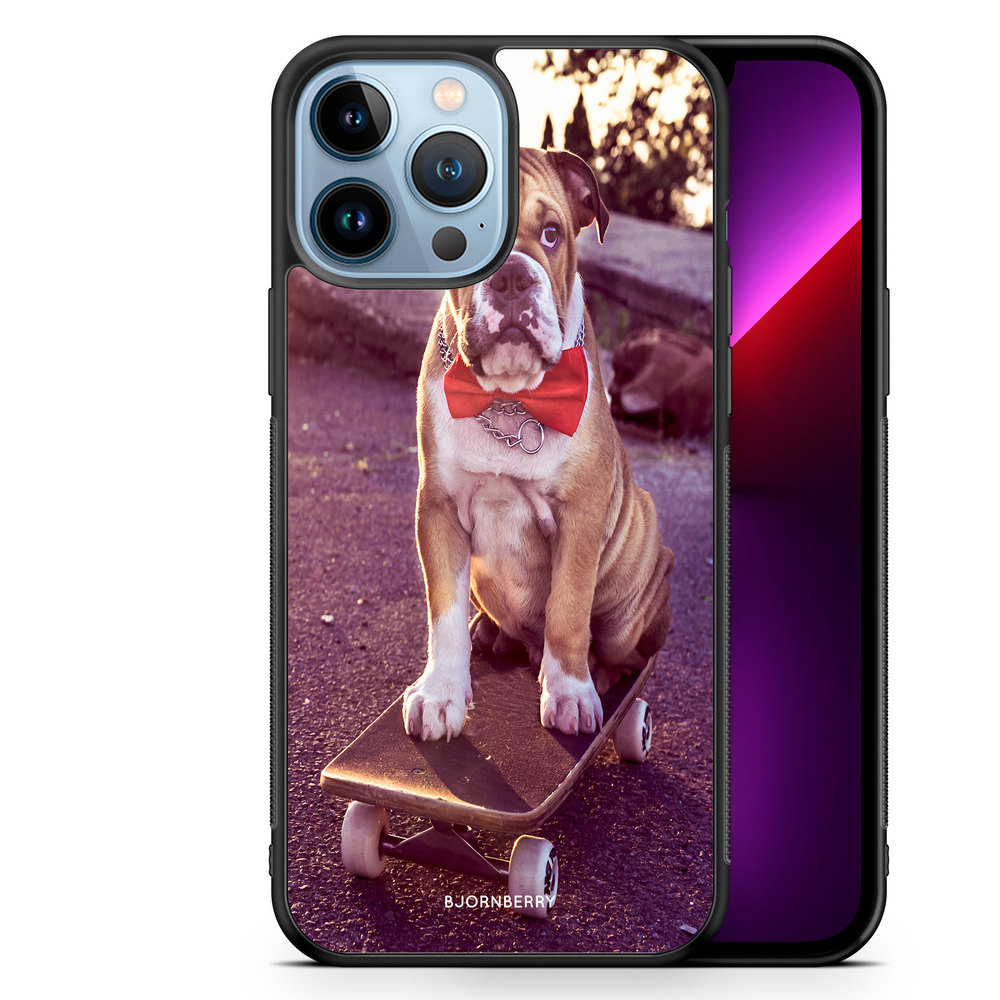 iPhone 13 Pro Max Case - Bulldog skateboard