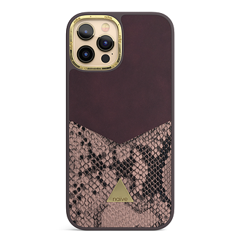 Naive iPhone 12 Pro Max Smooth Case - Plum/Snake