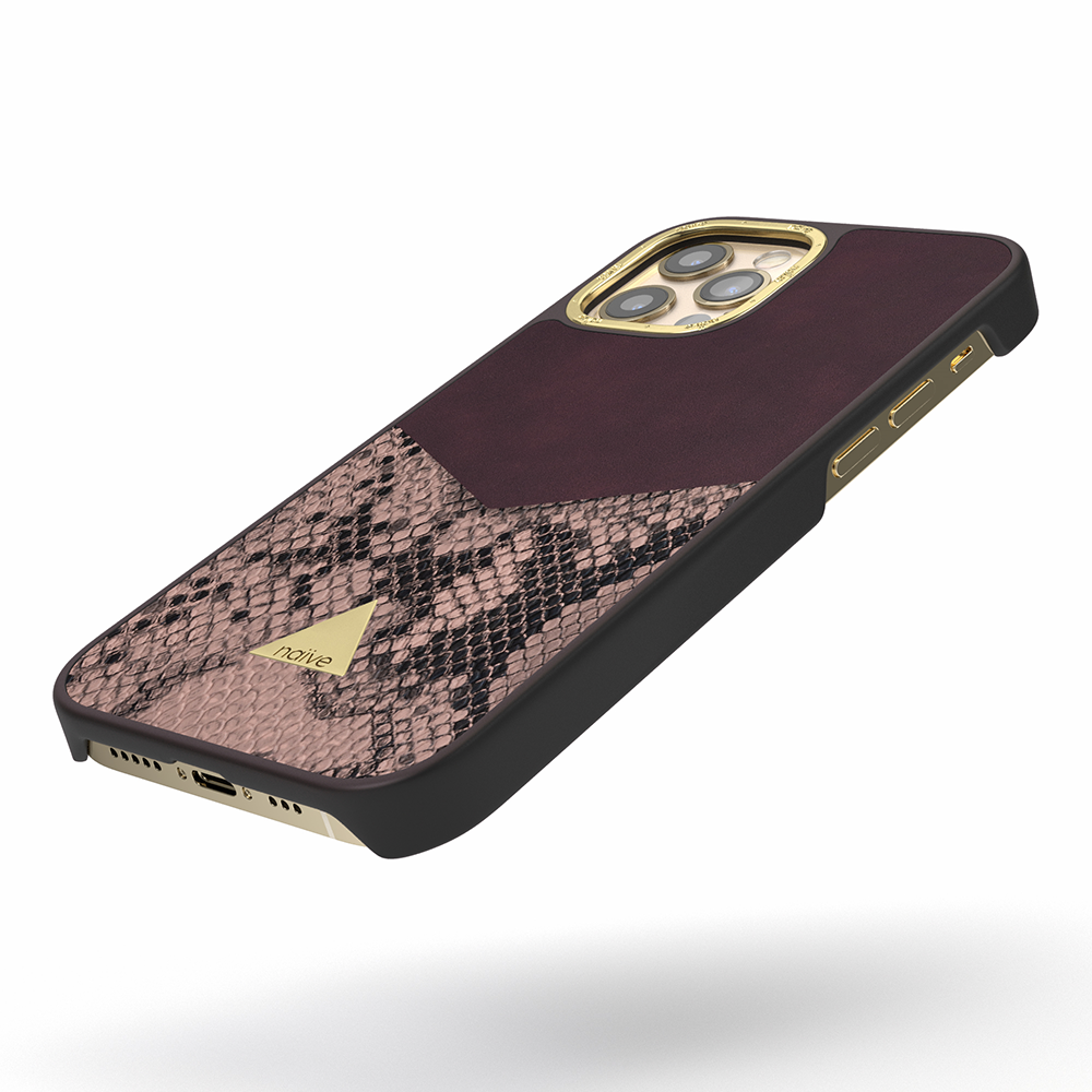 Naive iPhone 12 Pro Max Smooth Case - Plum/Snake - 3