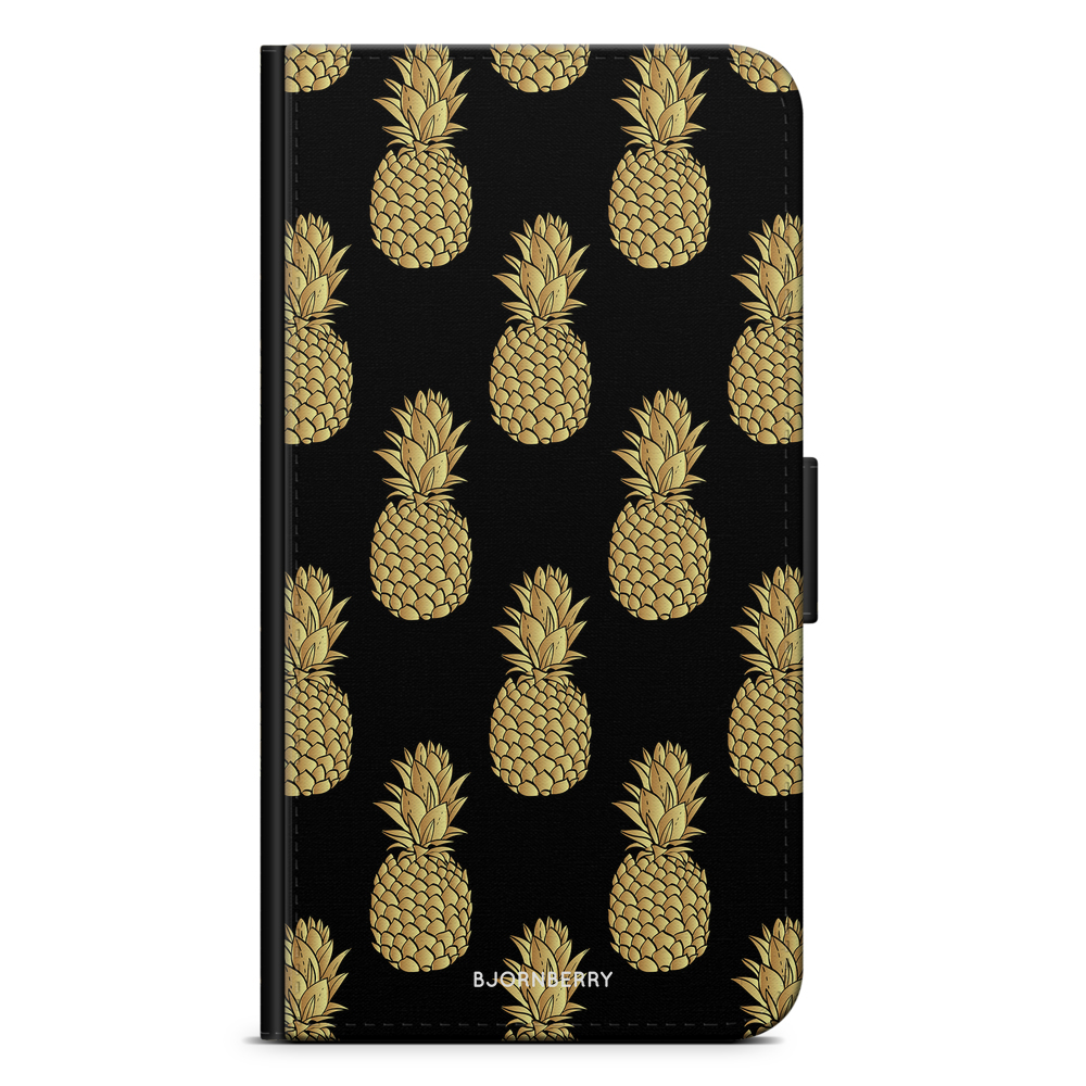 Samsung Galaxy A6 (2018) Wallet Case - Gold Pineapples