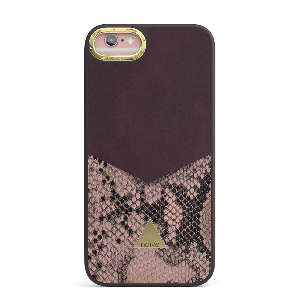Naive iPhone 6/6s Smooth Case - Plum/Snake