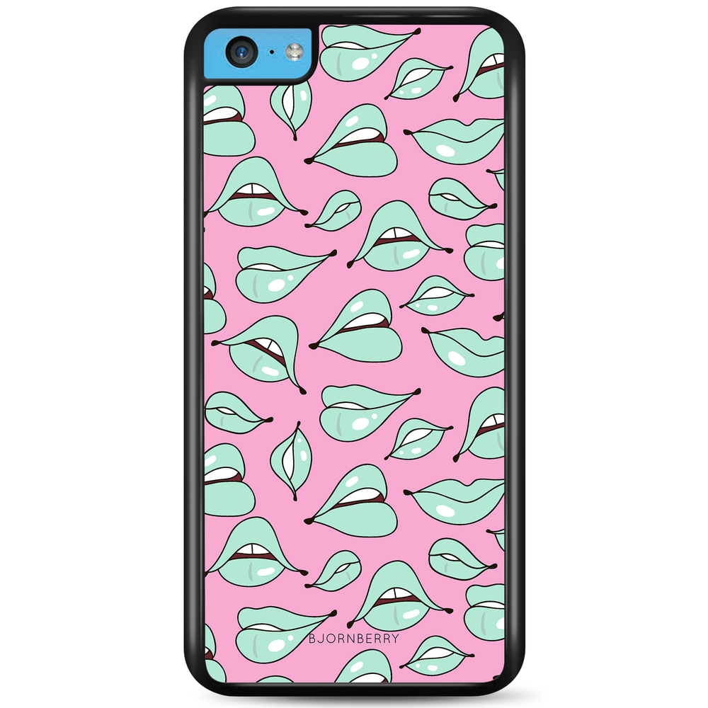 iPhone 5C Case - Green Lips