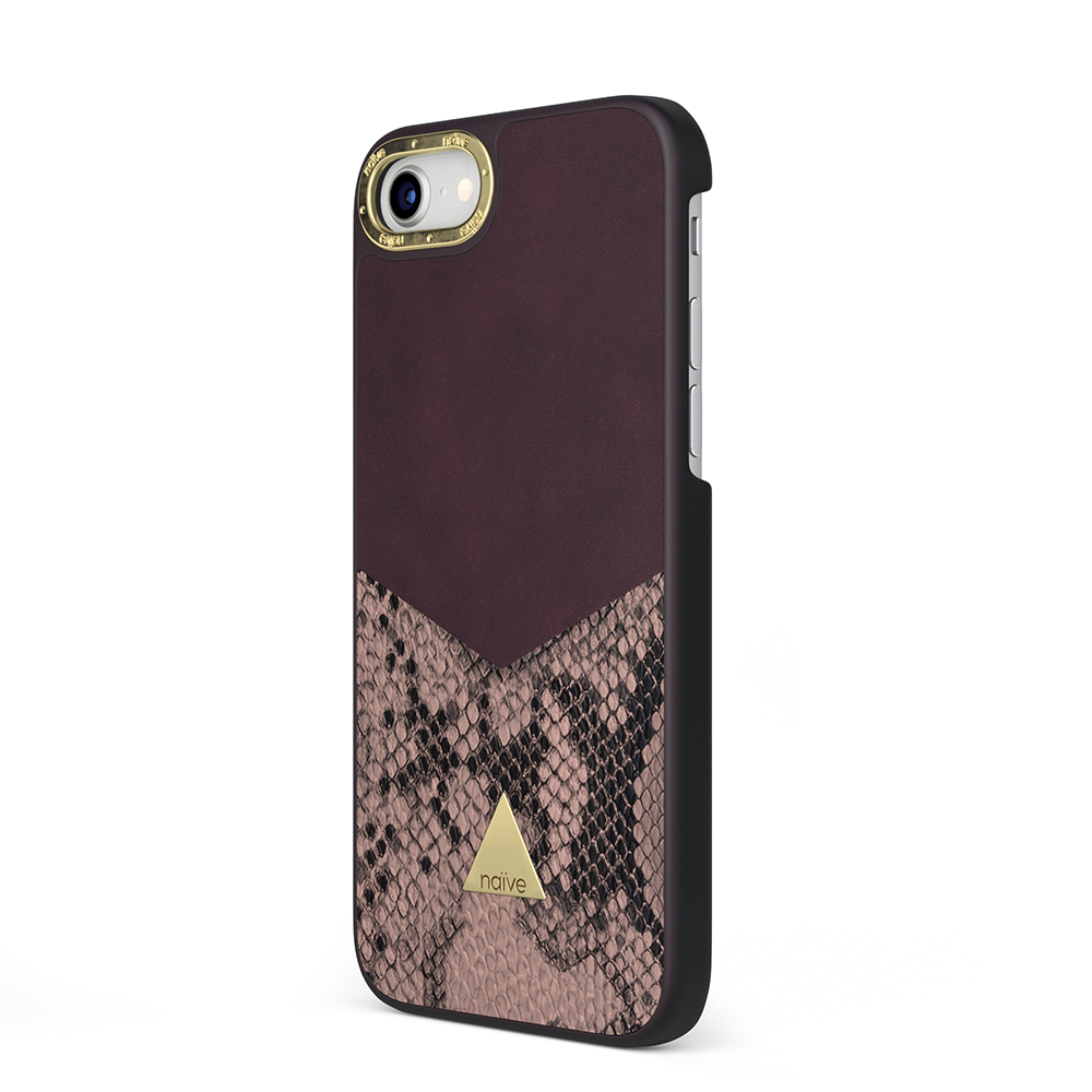 Naive iPhone 7 Smooth Case - Plum/Snake - 2