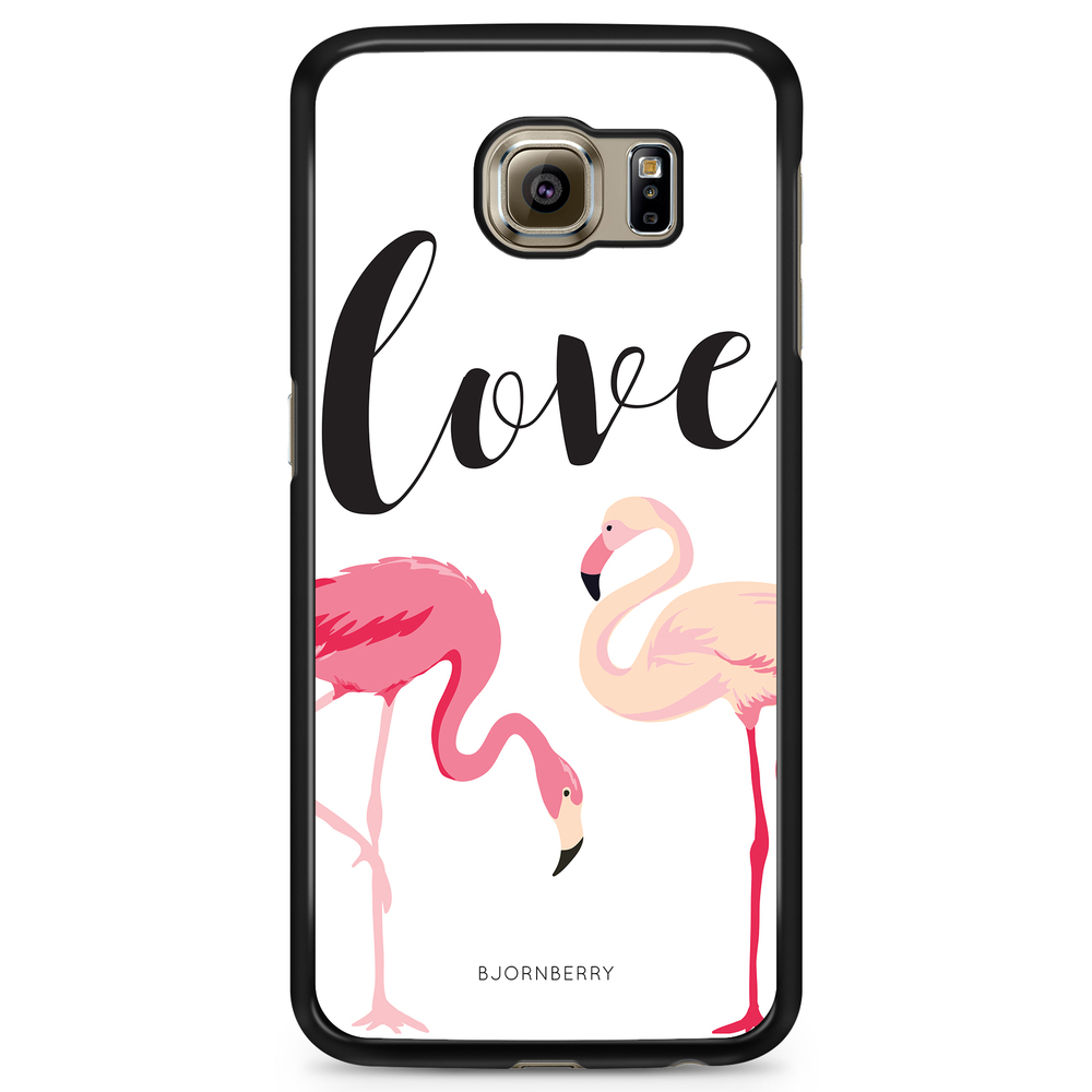 Samsung Galaxy S6 Edge+ Case - Love Flamingo