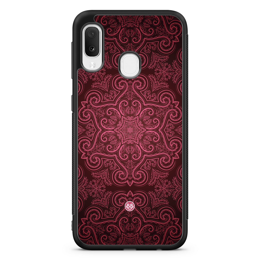 Samsung Galaxy A20e Case - Red Retro Pattern