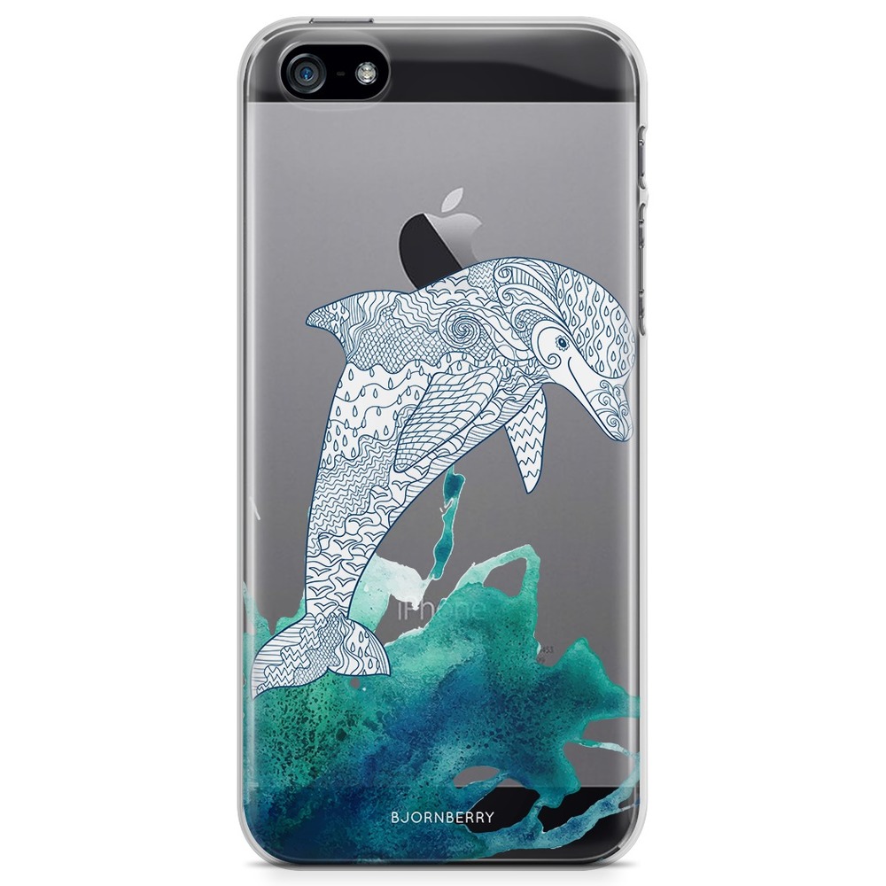 iPhone 5/5S/SE (2016) TPU Case - Mandala Dolphine