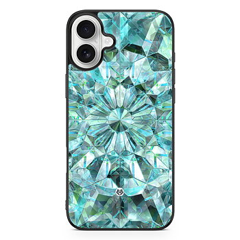 iPhone 16 Plus Skal - Gröna Kristaller