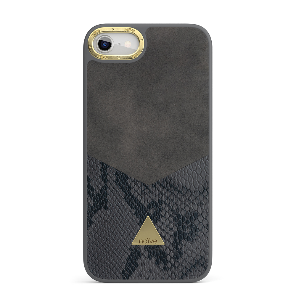 Naive iPhone 8/SE (2020/2022) Smooth Case - Grey/Snake