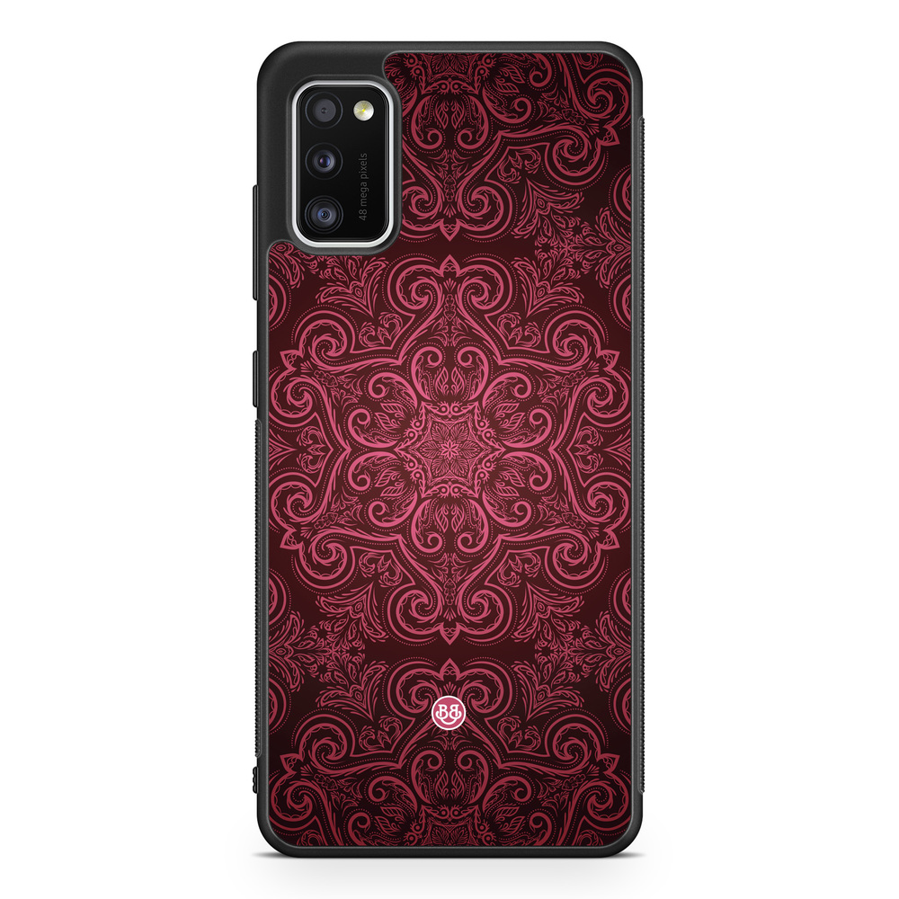 Samsung Galaxy A41 Case - Red Retro Pattern
