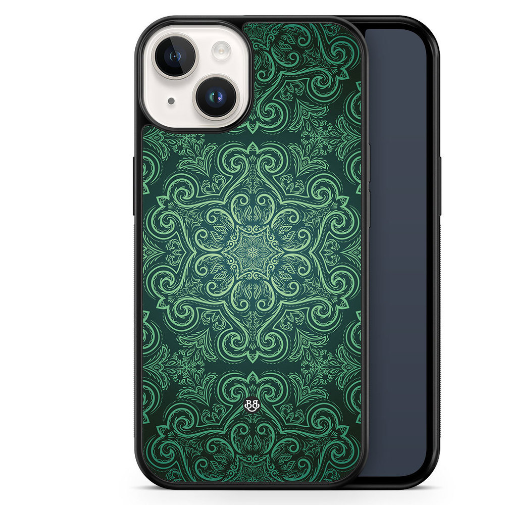 iPhone 14 Case - Green Retro Pattern
