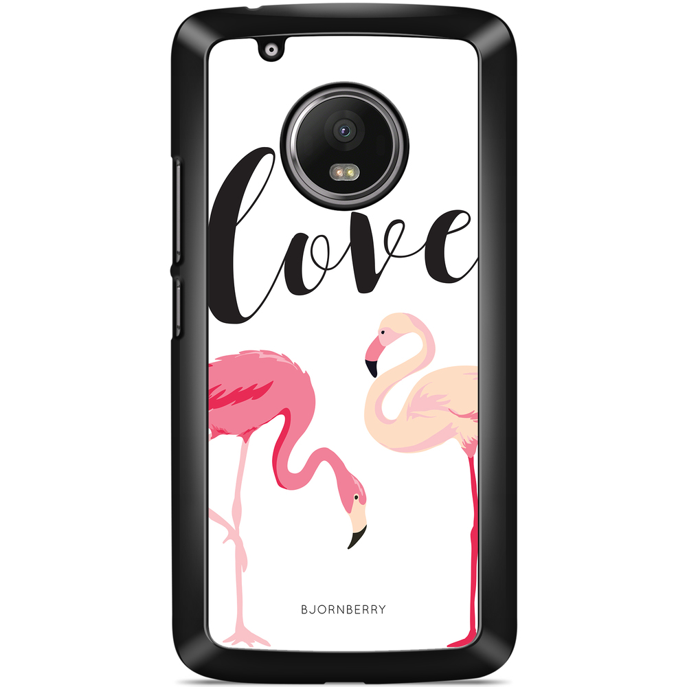 Moto G5 Plus Case - Love Flamingo