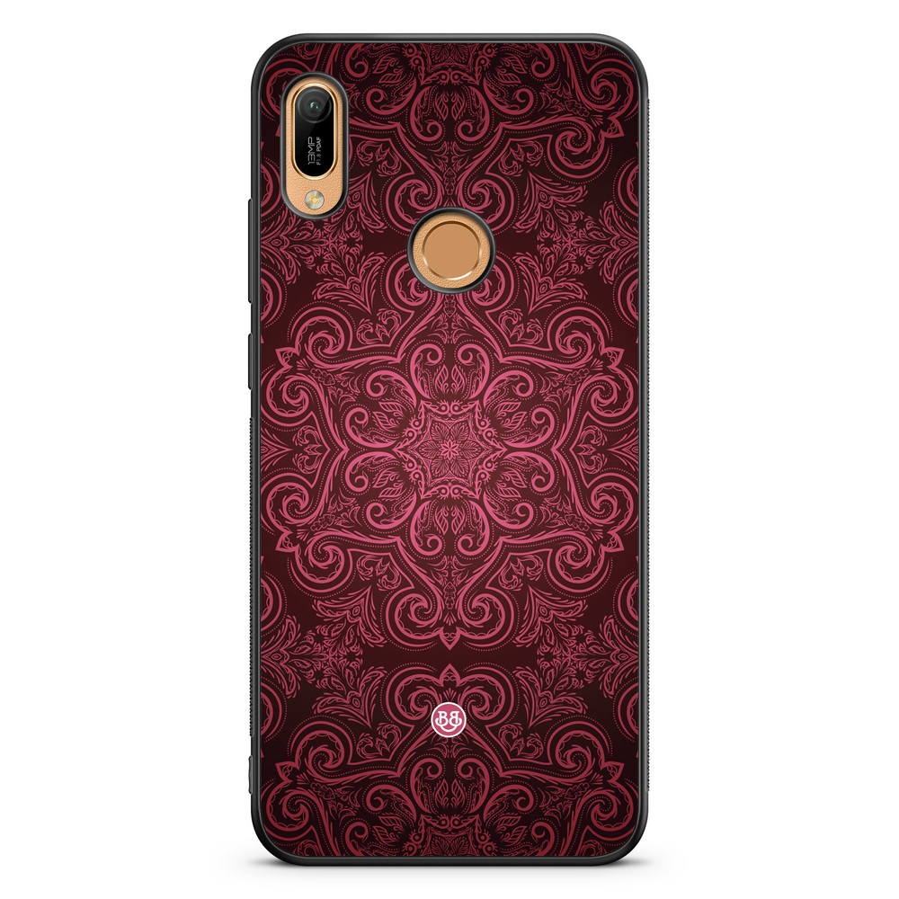 Huawei Y6 2019 Case - Red Retro Pattern