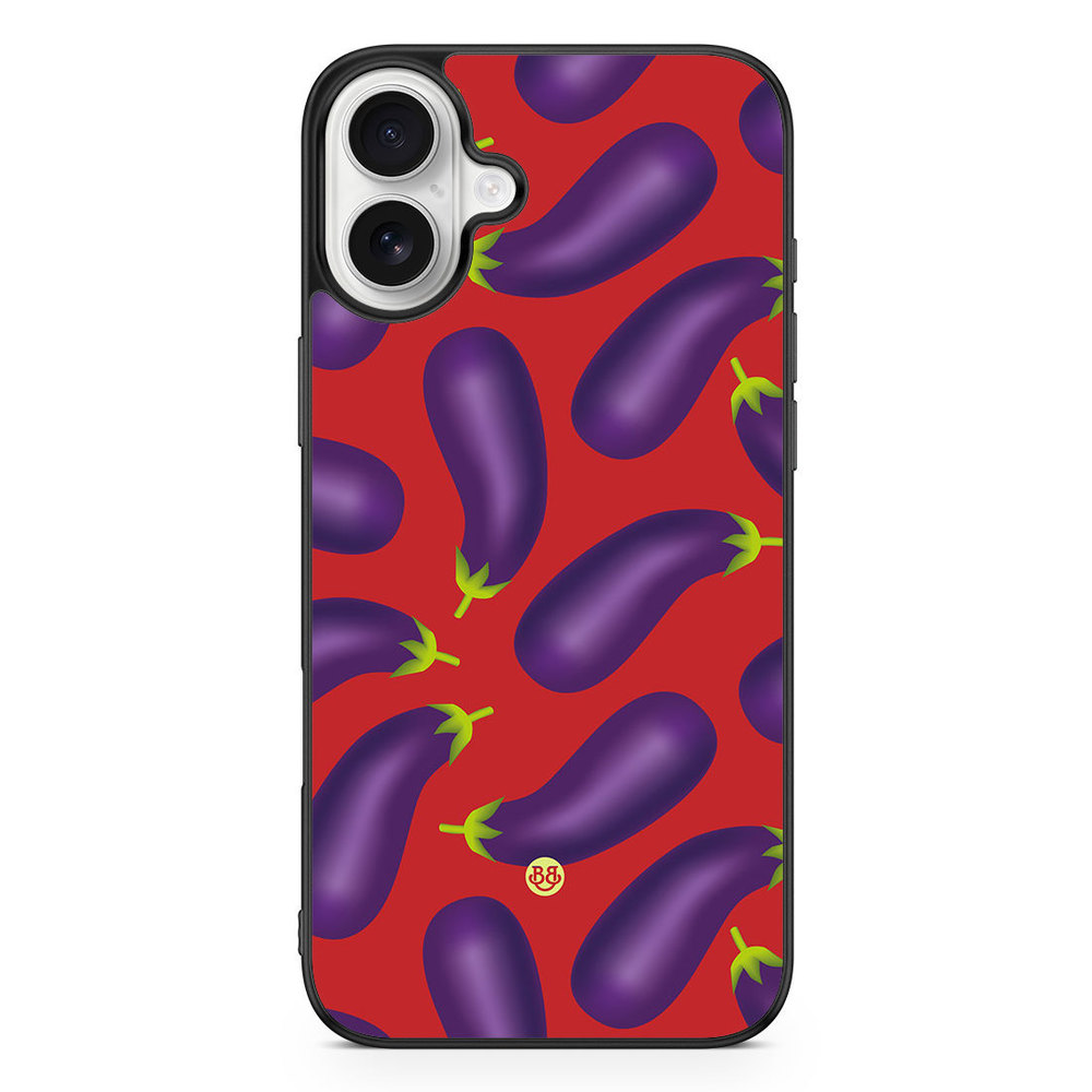 iPhone 16 Plus Case - Eggplant Pattern