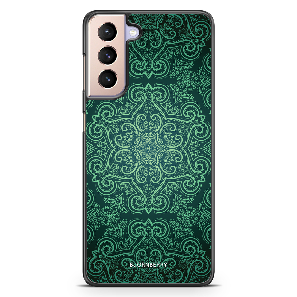 Samsung Galaxy S21 Case - Green Retro Pattern