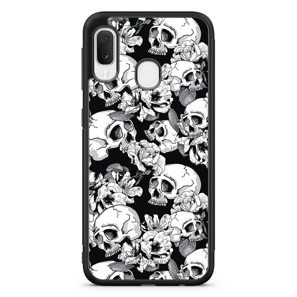 Samsung Galaxy A20e Case - Skull & Roses