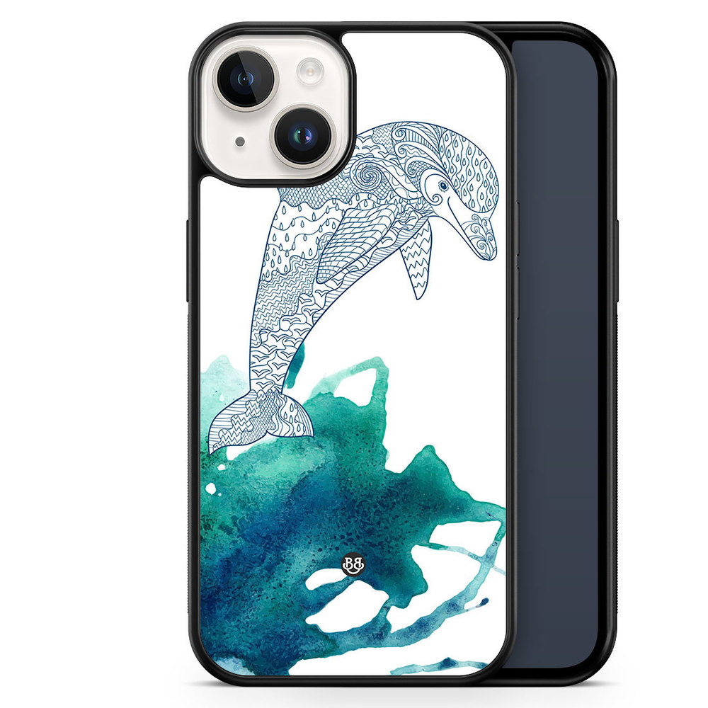 iPhone 14 Case - Mandala Dolphin