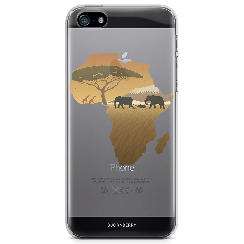 iPhone 5/5S/SE (2016) TPU Case - Africa Brown