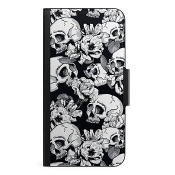 Naive Samsung Galaxy S21 Plus Plånboksfodral - Skulls & Roses