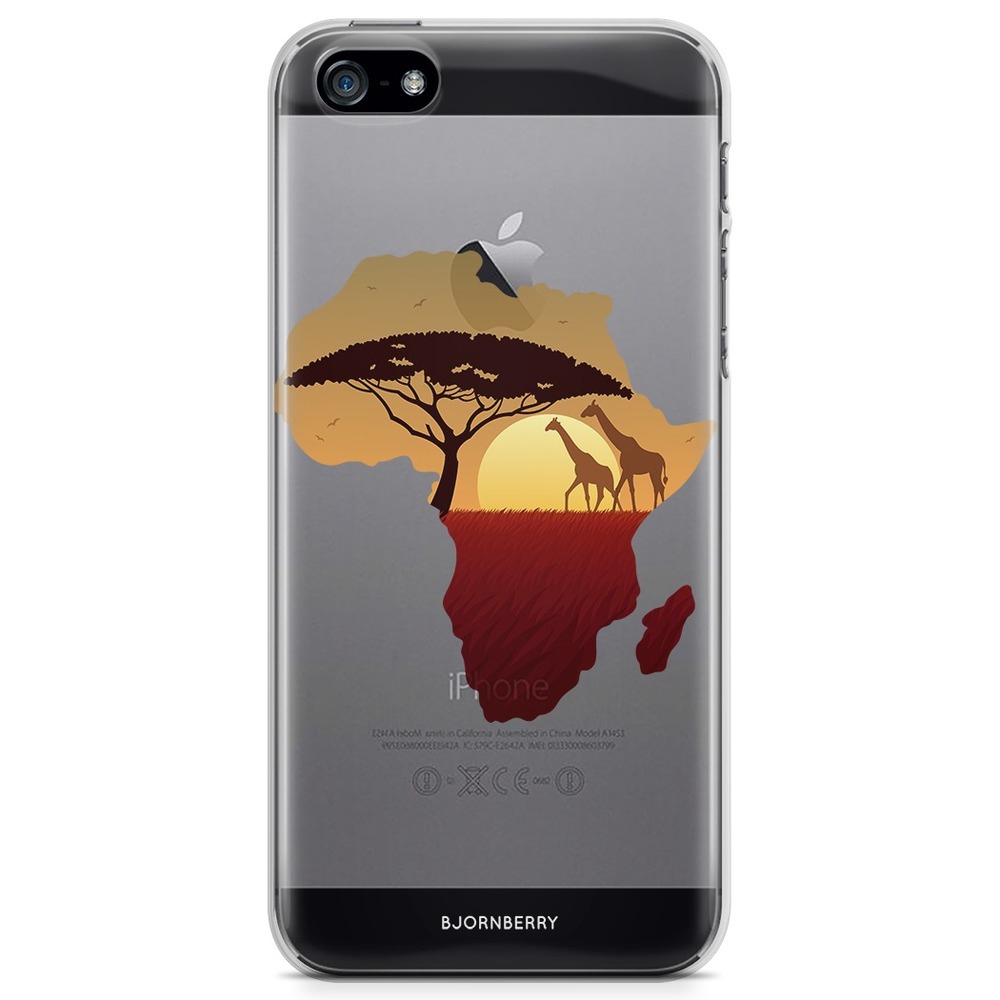 iPhone 5/5S/SE (2016) TPU Case - Africa Black