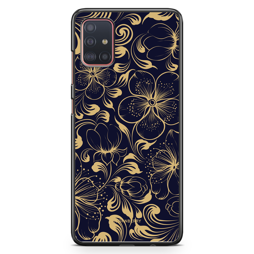 Samsung Galaxy A51 Case - Dark Blue Flowers
