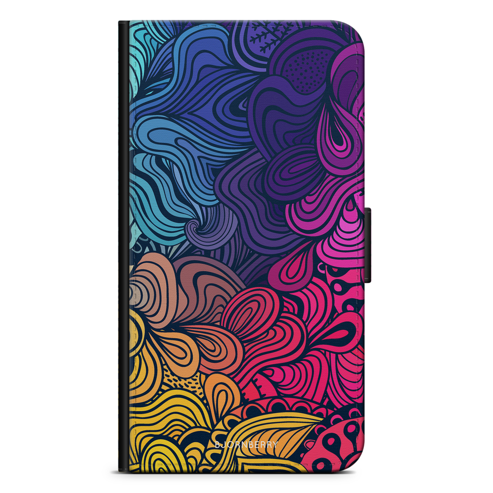 Huawei Y6 (2017) Plånboksfodral - Retro Blommor