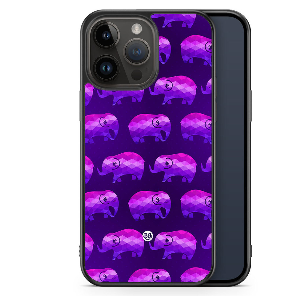 iPhone 14 Pro Max Case - Purple Elephants