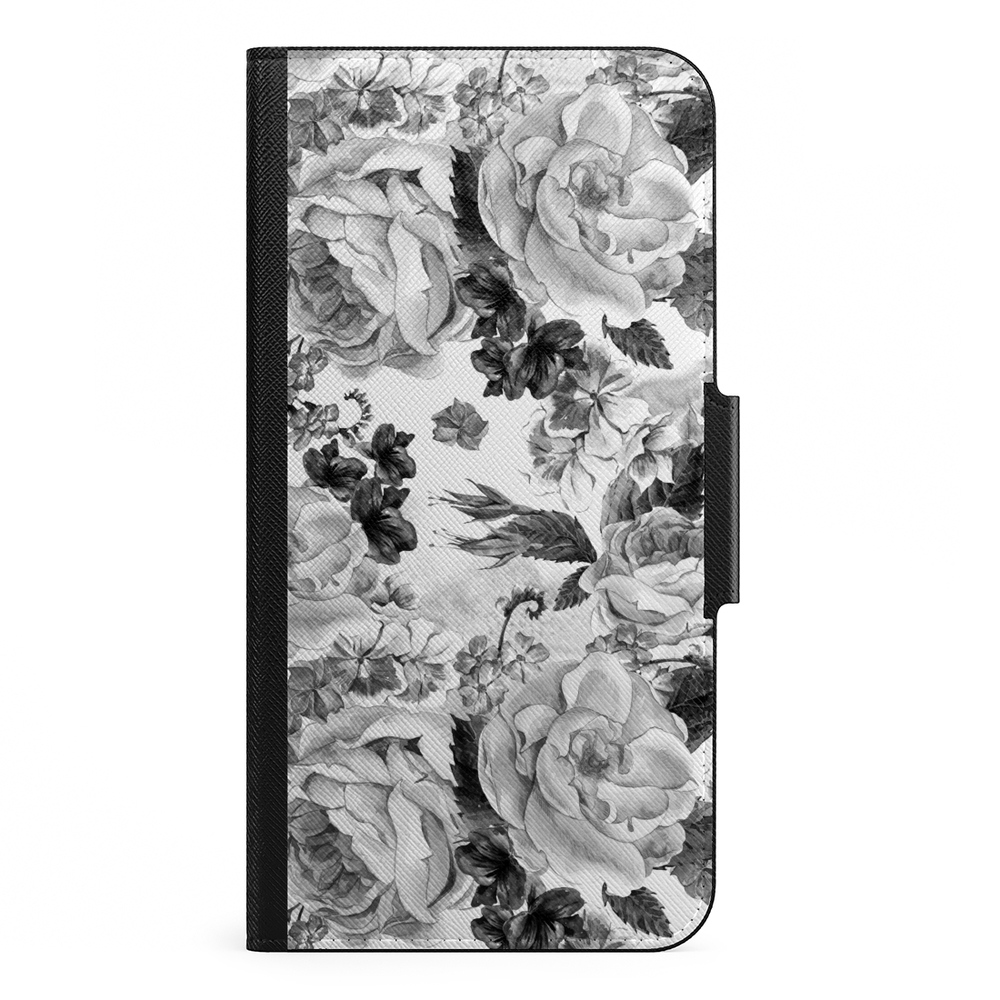 Naive Samsung Galaxy S21 Plus Wallet Case- Grey Roses