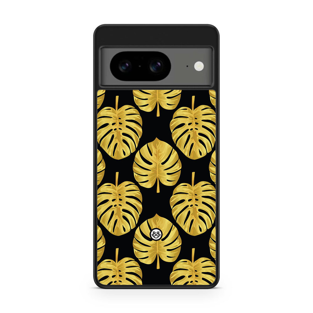 Google Pixel 8 Case - Gold Monstera