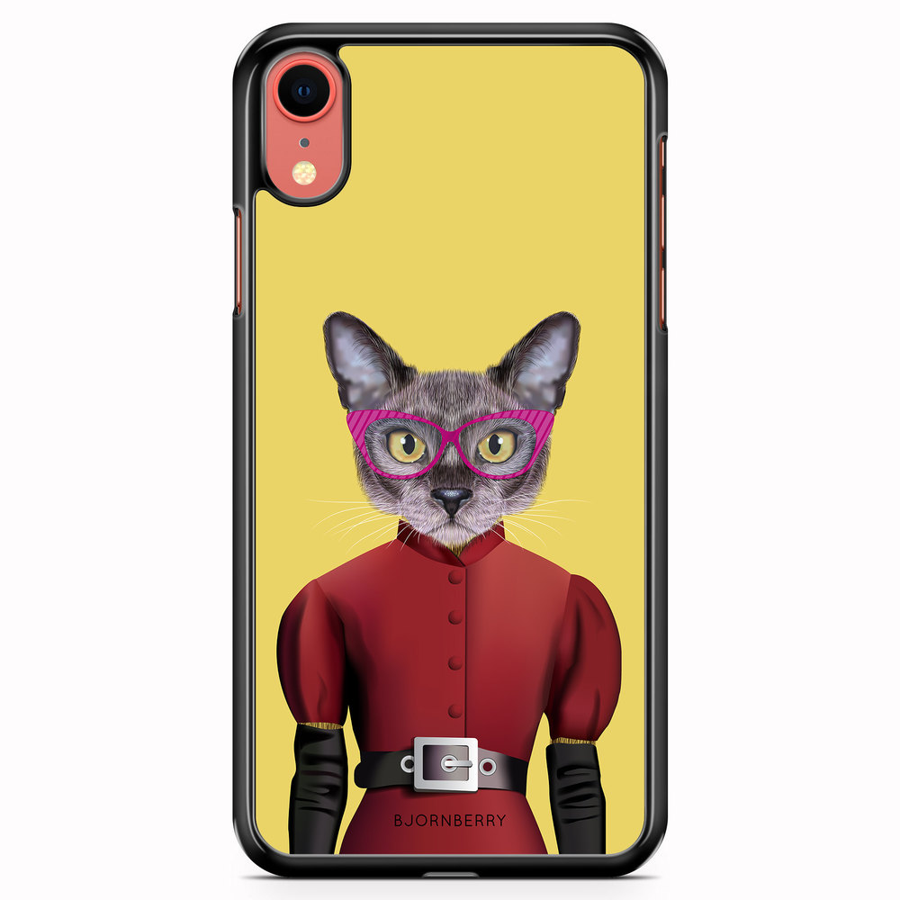 iPhone XR Case - Hipster Cat