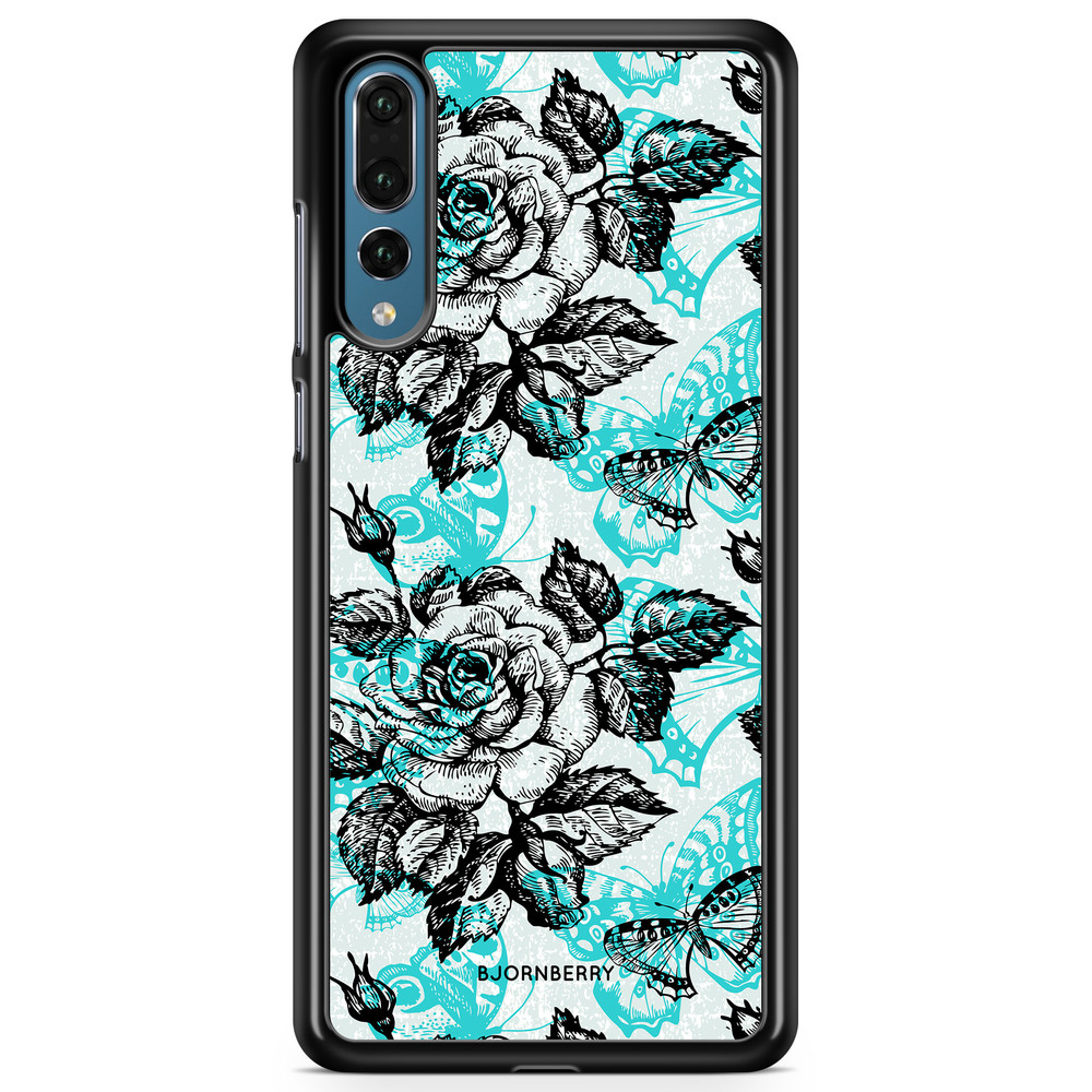 Huawei P20 Pro Case - Roses & Butterflies