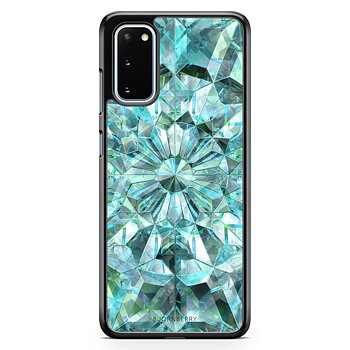 Samsung Galaxy S20 Skal - Gröna Kristaller
