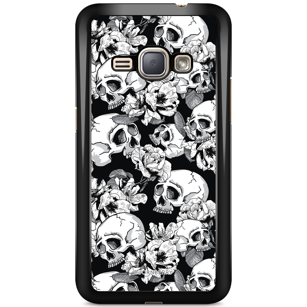 Samsung Galaxy J1 (2016) Skal - Dödskallar & Rosor
