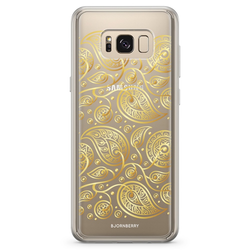 Samsung Galaxy S8 Fashion Case - Gold Flowers