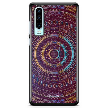 Huawei P30 Skal - Lila/Guld Mandala