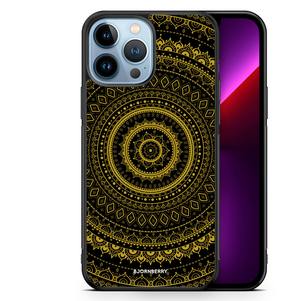 iPhone 13 Pro Max Case - Black Gold Mandala