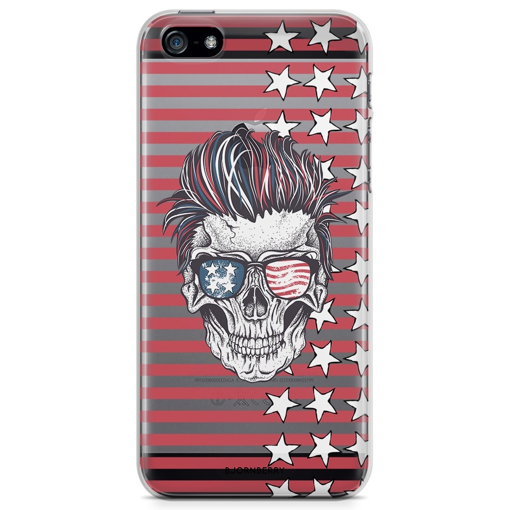 iPhone 5/5S/SE (2016) TPU Case - USA Skull