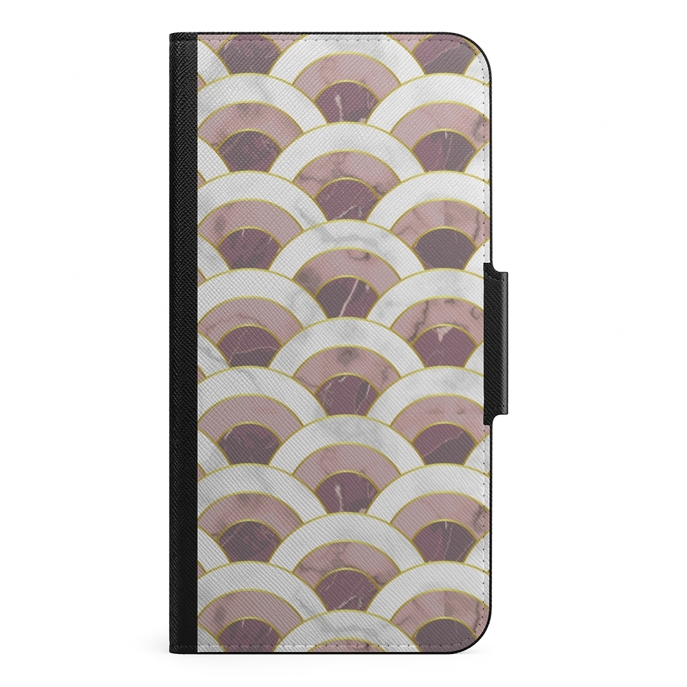 Naive Samsung Galaxy S21 Plus Wallet Case- Pink Marble Wave