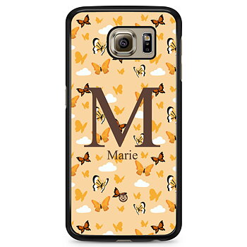 Samsung Galaxy S6 Skal Custom - AWAKEN - Orange Butterfly