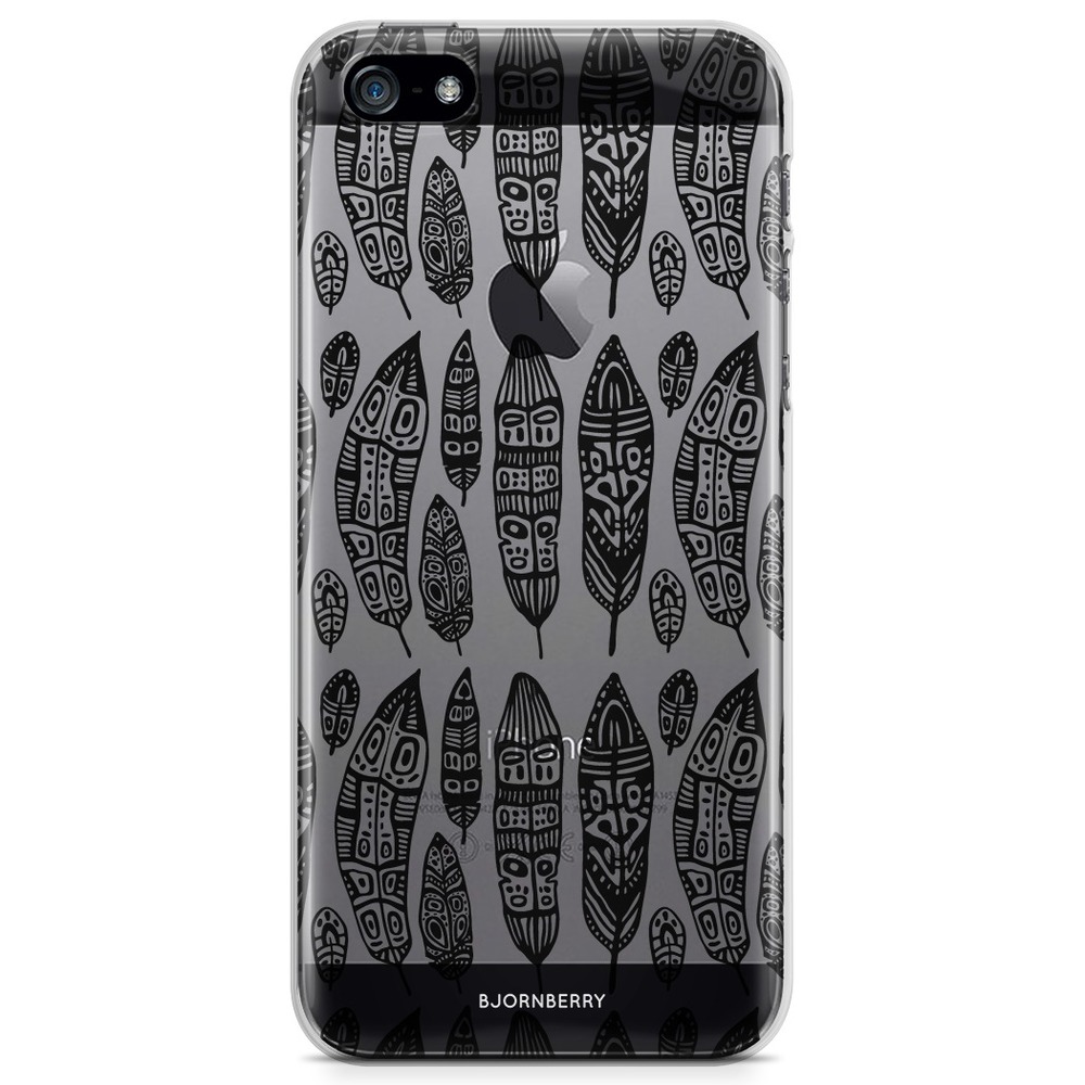 iPhone 5/5S/SE (2016) TPU Case - Vintage Feathers