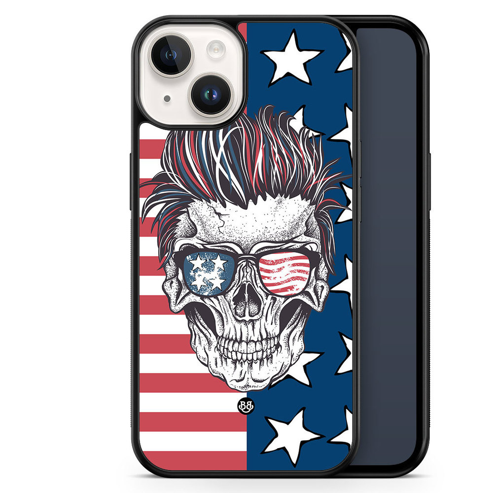 iPhone 14 Case - USA Skull