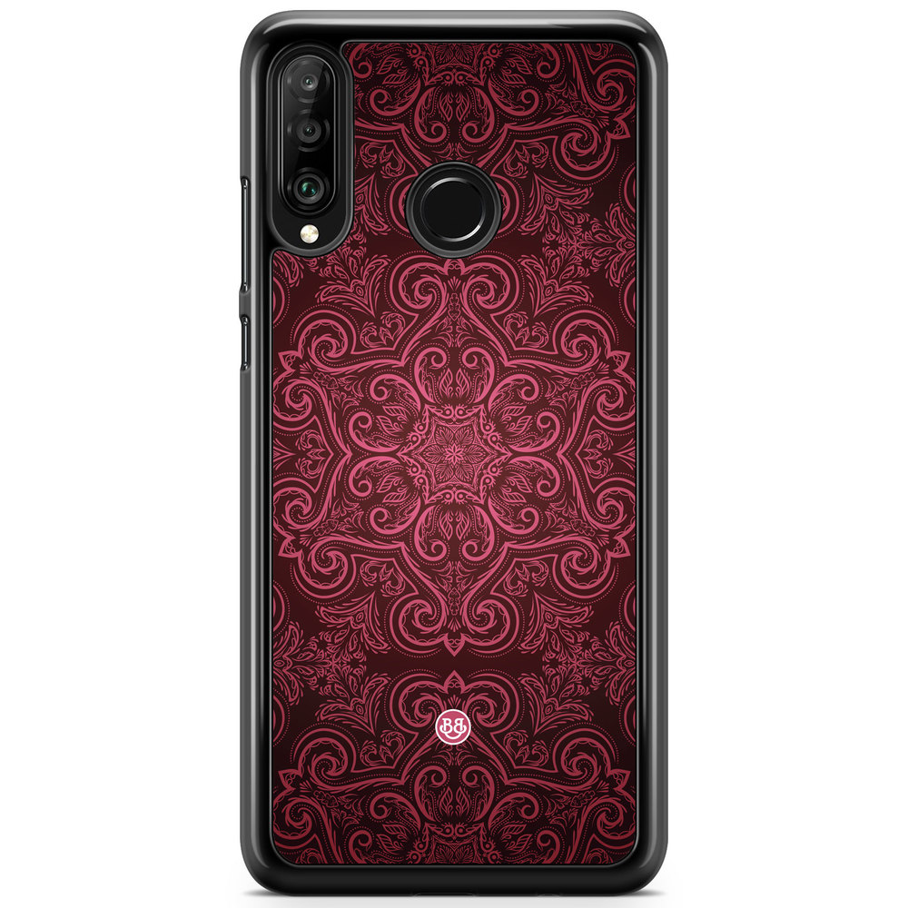 Huawei P30 Lite Case - Red Retro Pattern