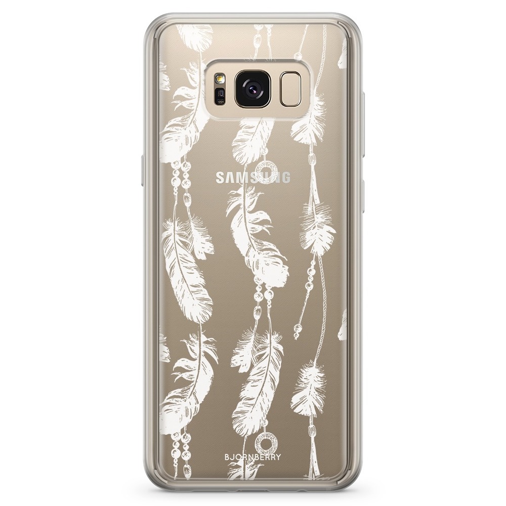 Samsung Galaxy S8 Fashion Case - White Feathers