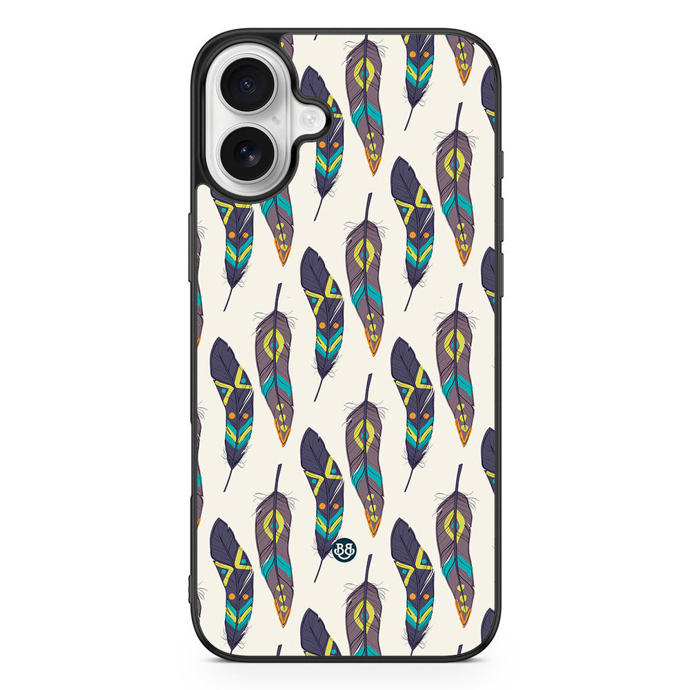 iPhone 16 Plus Case - Ethnic Feathers