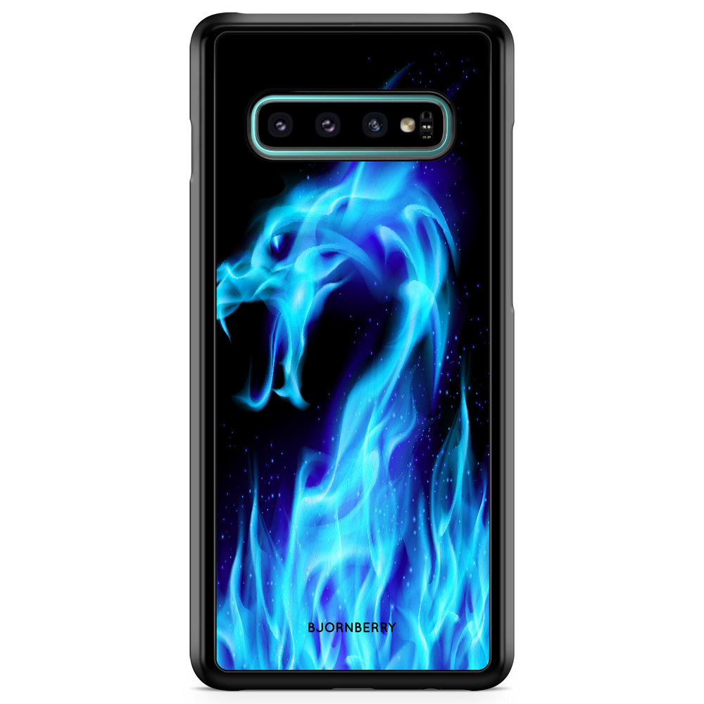 Samsung Galaxy S10 Plus Case - Blue Flames Dragon