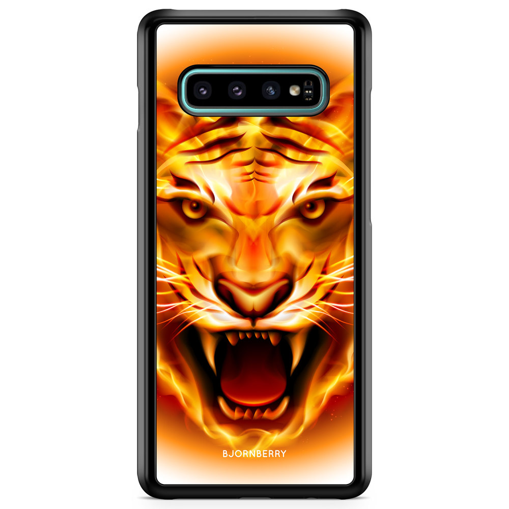 Samsung Galaxy S10 Plus Case - Flames Tiger