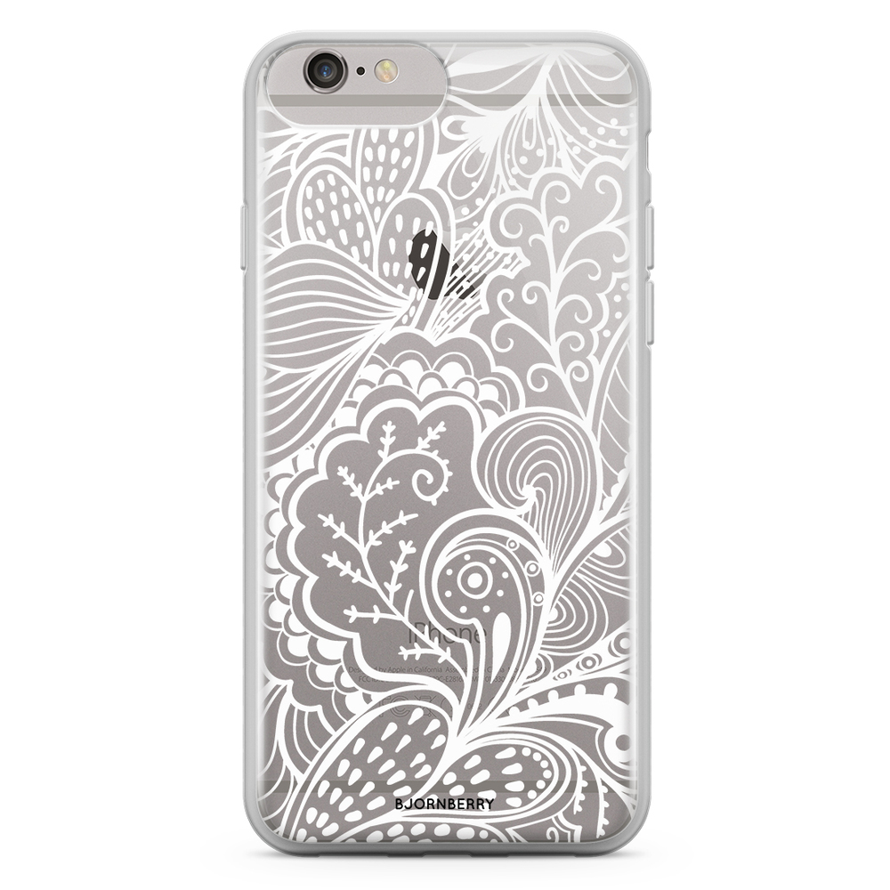 iPhone 6 Plus/6s Plus Fashion Case - White Flowers