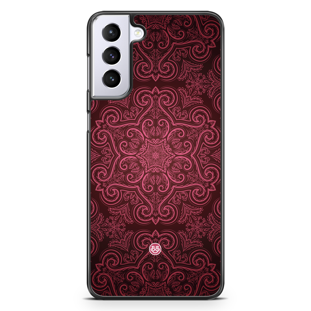 Samsung Galaxy S21 Plus Case - Red Retro Pattern