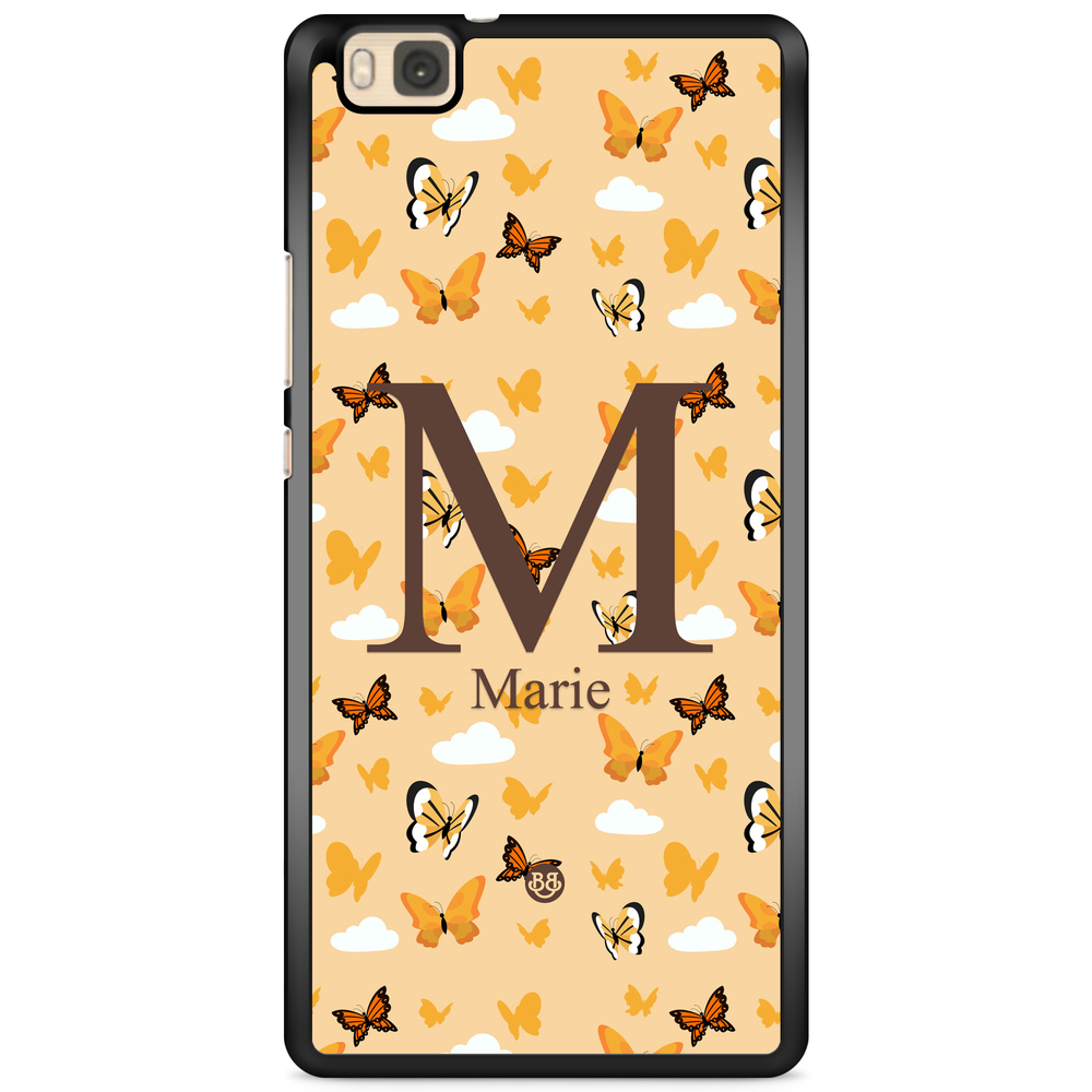 Huawei P8 Lite Case Custom - AWAKEN - Orange Butterfly