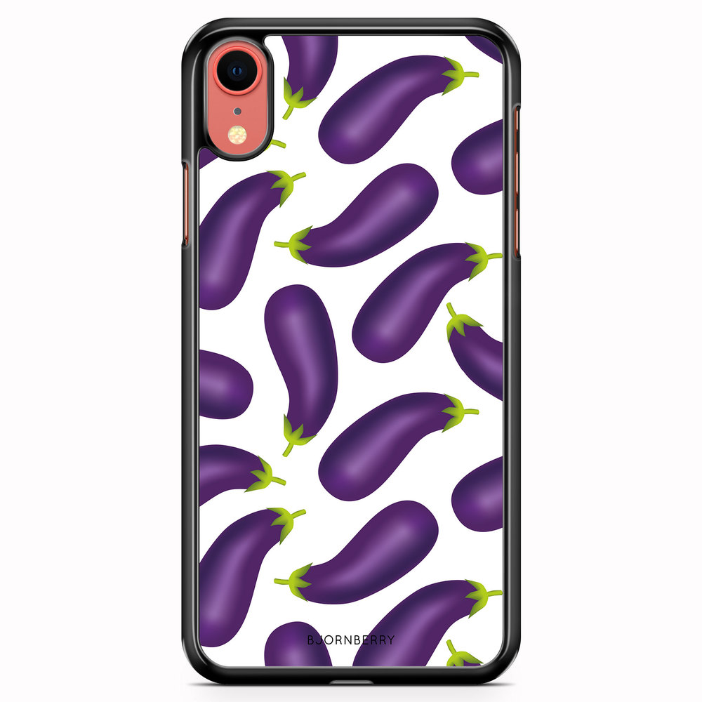 iPhone XR Case - Eggplant Pattern